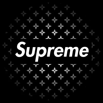 Classic Supreme Brand Text Logo on Elegant Monogram Pattern image