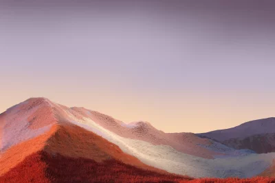 Ethereal Pastel Mountain Landscape with Gradient Sky Digital Art image
