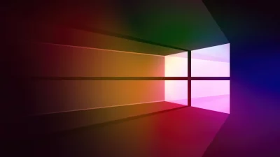 Dynamic Windows Logo Abstract Design with Vibrant Light Gradients image