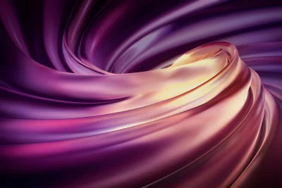 Elegant Silk Fabric Swirl Abstract Background in Purple and Gold image