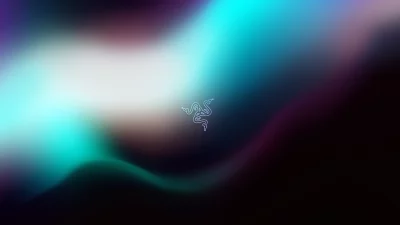 Razer Logo Illuminated by Dynamic Flowing Spectrum of Neon Light Particles 8189 image