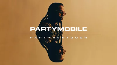 Dynamic PARTYNEXTDOOR Portrait for Partymobile Album Cover with Golden Reflection 5827 image