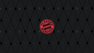 FC Bayern Munich Football Club Logo on Dark Argyle Playing Card Pattern Background image