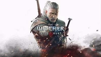 Fantasy Hero Geralt of Rivia Wielding Sword from The Witcher Wild Hunt Game image
