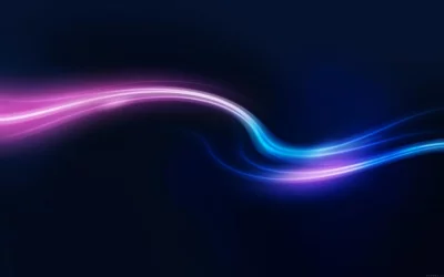 Dynamic Flowing Neon Light Streaks with Vibrant Pink and Blue Hues on Dark Abstract Background image