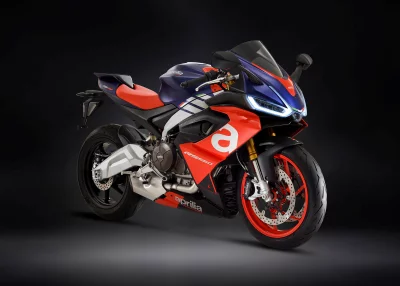 Aprilia RS 660 Sportbike Featuring Dynamic Red Blue and White Colors image