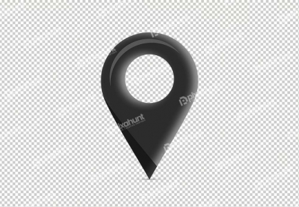 Black Locetion Icon 3D | Location icon for composing maps and regions