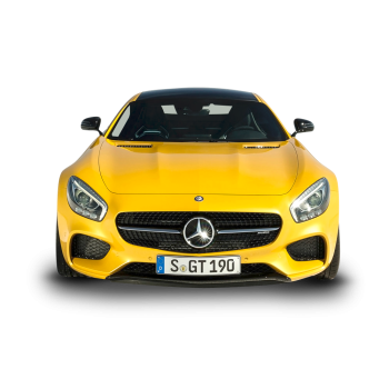 Yellow Mercedes AMG GT Solarbeam Car Front