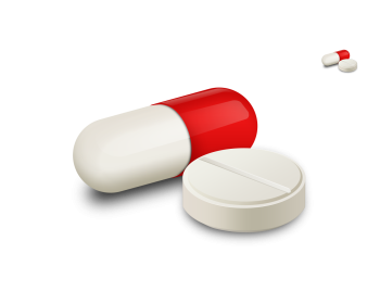 capsule pill isolated on transparent background