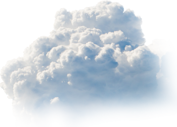 Realistic soft clouds isolated